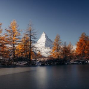 Le Cervin — Zermatt, lac gelé